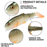 Fishing Lure Swimbait 65mm/85mm/105mm(4.2in)/120mm(4.8in) Freshwater/Saltwater 4pcs 3g/6.5cm 4pcs 6.2g/8.5cm 3pcs 11g/10.5cm 2pcs 18.4g/12cm