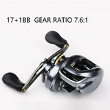 Fishing Reel 7.6:1/6.5:1 Gear Ratio Metal Spool Advanced Bait casting Magnetic Brake System