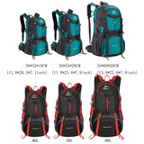 Backpack Hiking 40/50/60L Large Capacity Waterproof Unisex