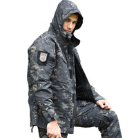 Jacket Men's Camouflage Waterproof tactical with Hood Working Clothing Outdoor