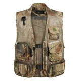 Vest Mesh Multi Pocket Male Sleeveless Jackets Gauze Green Camouflage