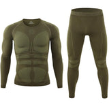 Thermal Underwear Sets Seamless Tight Outdoor Sports  Breathable Training Thermo Fleece Underwear Long Pant