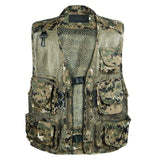 Vest Mesh Multi Pocket Male Sleeveless Jackets Gauze Green Camouflage