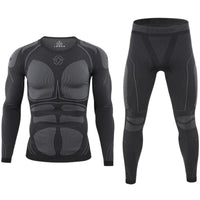 Thermal Underwear Sets Seamless Tight Outdoor Sports  Breathable Training Thermo Fleece Underwear Long Pant