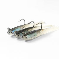 Fishing Lure Shad Tail 3pc 75mm With Or Without Hook