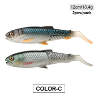 Fishing Lure Swimbait 65mm/85mm/105mm(4.2in)/120mm(4.8in) Freshwater/Saltwater 4pcs 3g/6.5cm 4pcs 6.2g/8.5cm 3pcs 11g/10.5cm 2pcs 18.4g/12cm