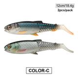 Fishing Lure Swimbait 65mm/85mm/105mm(4.2in)/120mm(4.8in) Freshwater/Saltwater 4pcs 3g/6.5cm 4pcs 6.2g/8.5cm 3pcs 11g/10.5cm 2pcs 18.4g/12cm