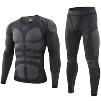 Thermal Underwear Sets Seamless Tight Outdoor Sports  Breathable Training Thermo Fleece Underwear Long Pant