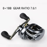 Fishing Reel 7.6:1/6.5:1 Gear Ratio Metal Spool Advanced Bait casting Magnetic Brake System