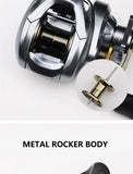 Fishing Reel 7.6:1/6.5:1 Gear Ratio Metal Spool Advanced Bait casting Magnetic Brake System