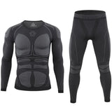 Thermal Underwear Sets Seamless Tight Outdoor Sports  Breathable Training Thermo Fleece Underwear Long Pant