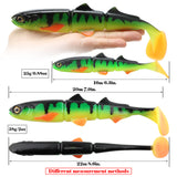 Fishing Lure Paddle Tail Soft 3-jointed Soft 1pc