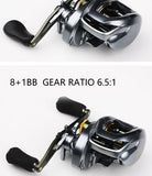 Fishing Reel 7.6:1/6.5:1 Gear Ratio Metal Spool Advanced Bait casting Magnetic Brake System