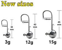 Fishing Jig Head Hook 10pcs/lot 1g-20g All size Round Ball