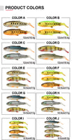 Fishing Lure Swimbait 65mm/85mm/105mm(4.2in)/120mm(4.8in) Freshwater/Saltwater 4pcs 3g/6.5cm 4pcs 6.2g/8.5cm 3pcs 11g/10.5cm 2pcs 18.4g/12cm