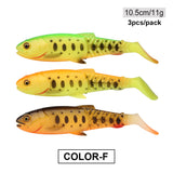 Fishing Lure Swimbait 65mm/85mm/105mm(4.2in)/120mm(4.8in) Freshwater/Saltwater 4pcs 3g/6.5cm 4pcs 6.2g/8.5cm 3pcs 11g/10.5cm 2pcs 18.4g/12cm