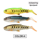 Fishing Lure Swimbait 65mm/85mm/105mm(4.2in)/120mm(4.8in) Freshwater/Saltwater 4pcs 3g/6.5cm 4pcs 6.2g/8.5cm 3pcs 11g/10.5cm 2pcs 18.4g/12cm