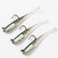 Fishing Lure Shad Tail 3pc 75mm With Or Without Hook