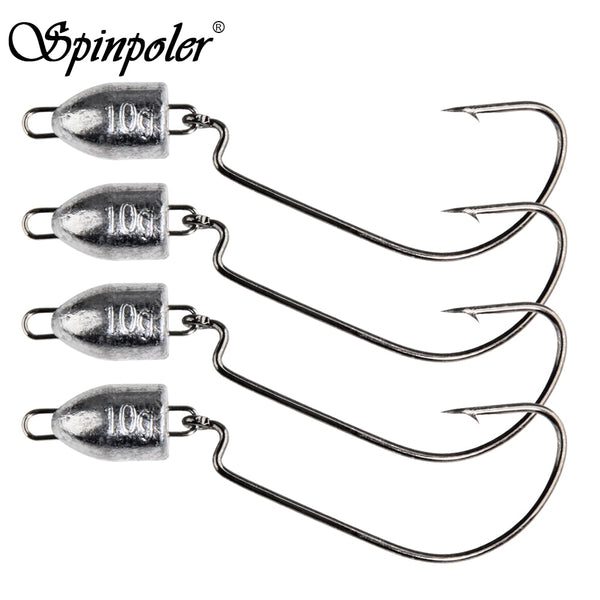 Fishing Offset Worm Hook Swing Jig Head Hook #1 #1/0 #2/0 #3/0: 10pcs 3.5g/pack, 8pcs 5g/pack, 6pcs 7g/pack, 4pcs 10g/pack